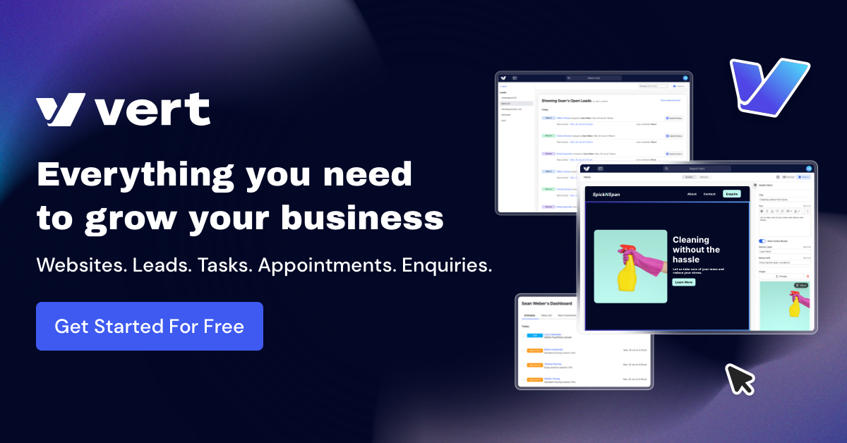 Vert | Build a professional website for your business with no code