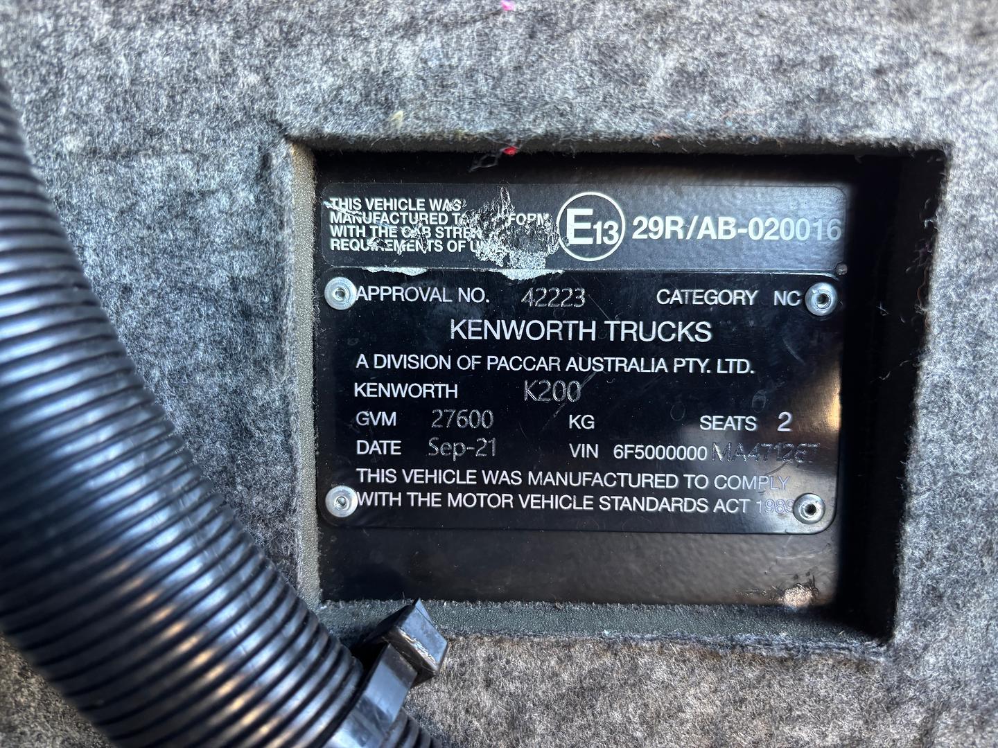 2021 Kenworth K200 One Owner image 13