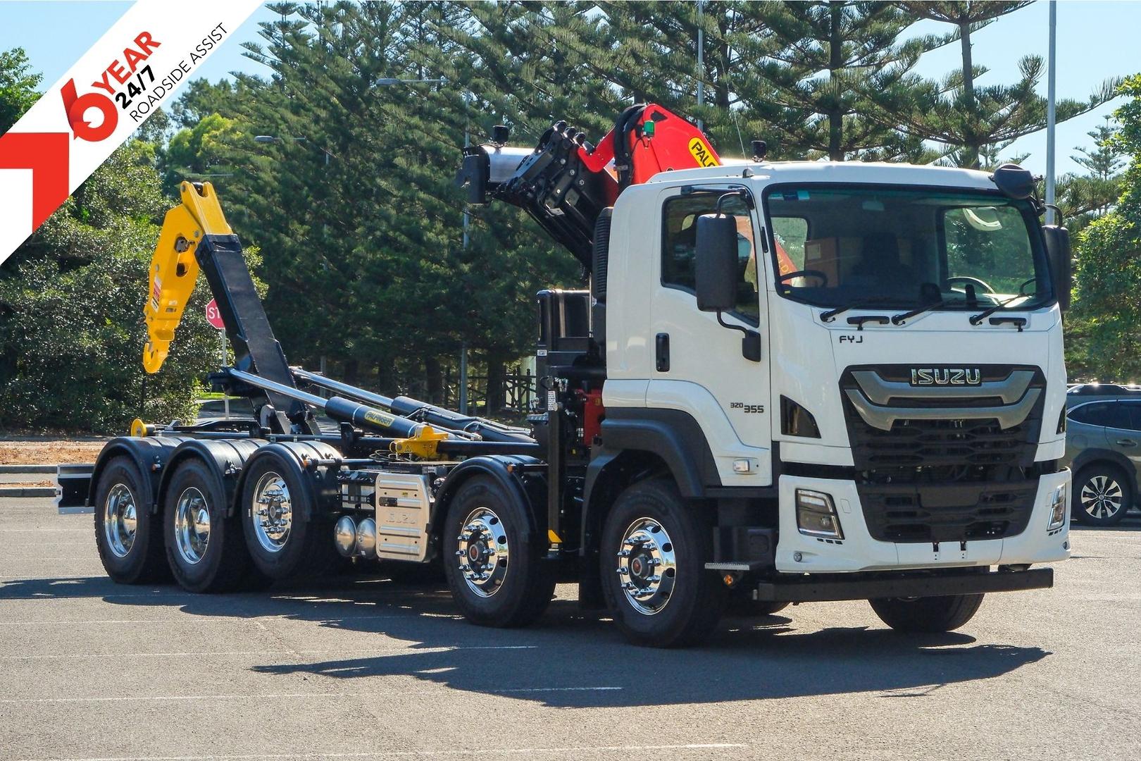 2025 Isuzu F Series FYJ 320-255 AT R67 10x4 Palfinger Hook and Crane Combo
