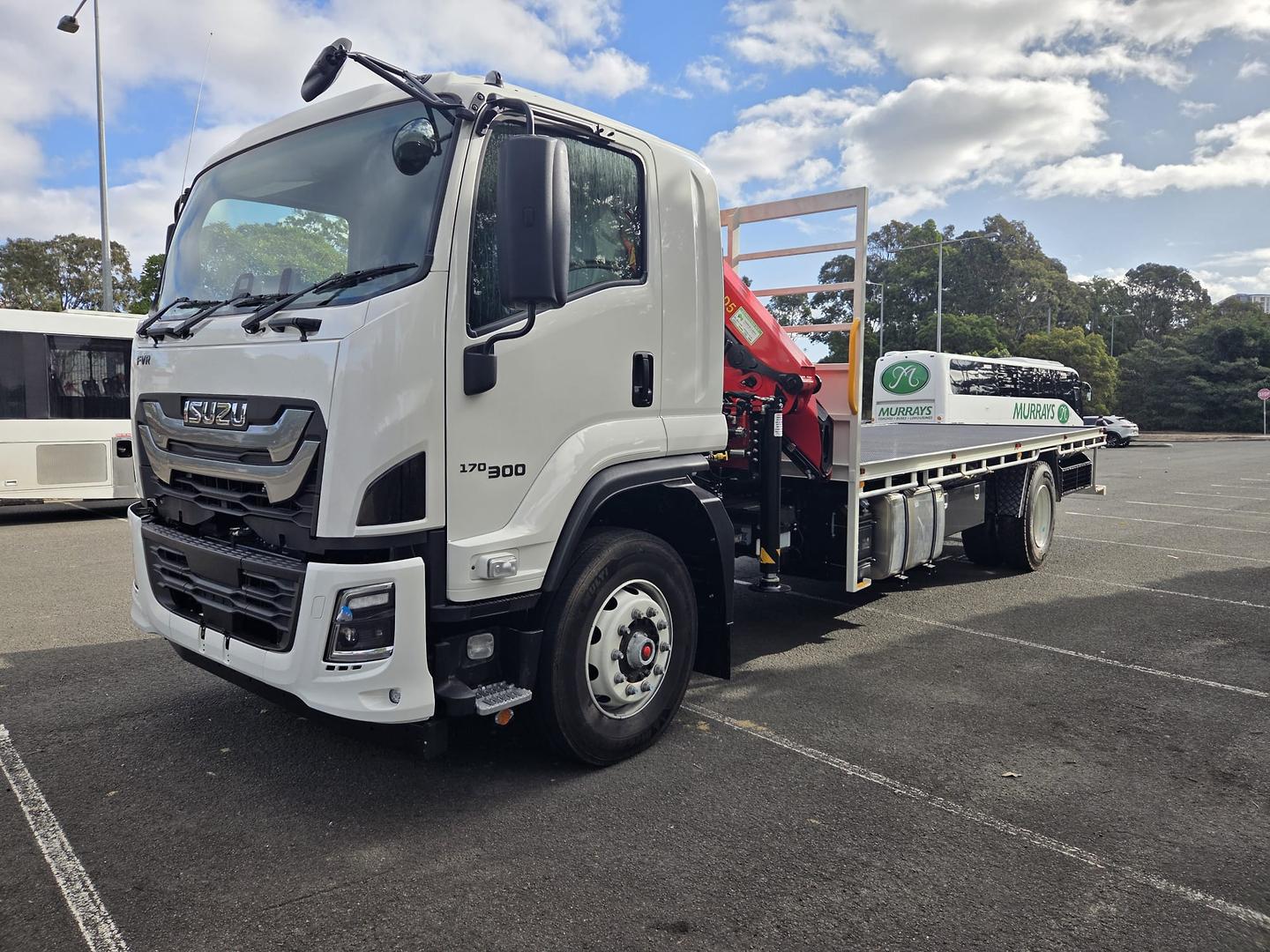 2025 Isuzu F Series FVR 170-300 AT R60 Palfinger Front Mount Crane10 pallet Tabletop image 5