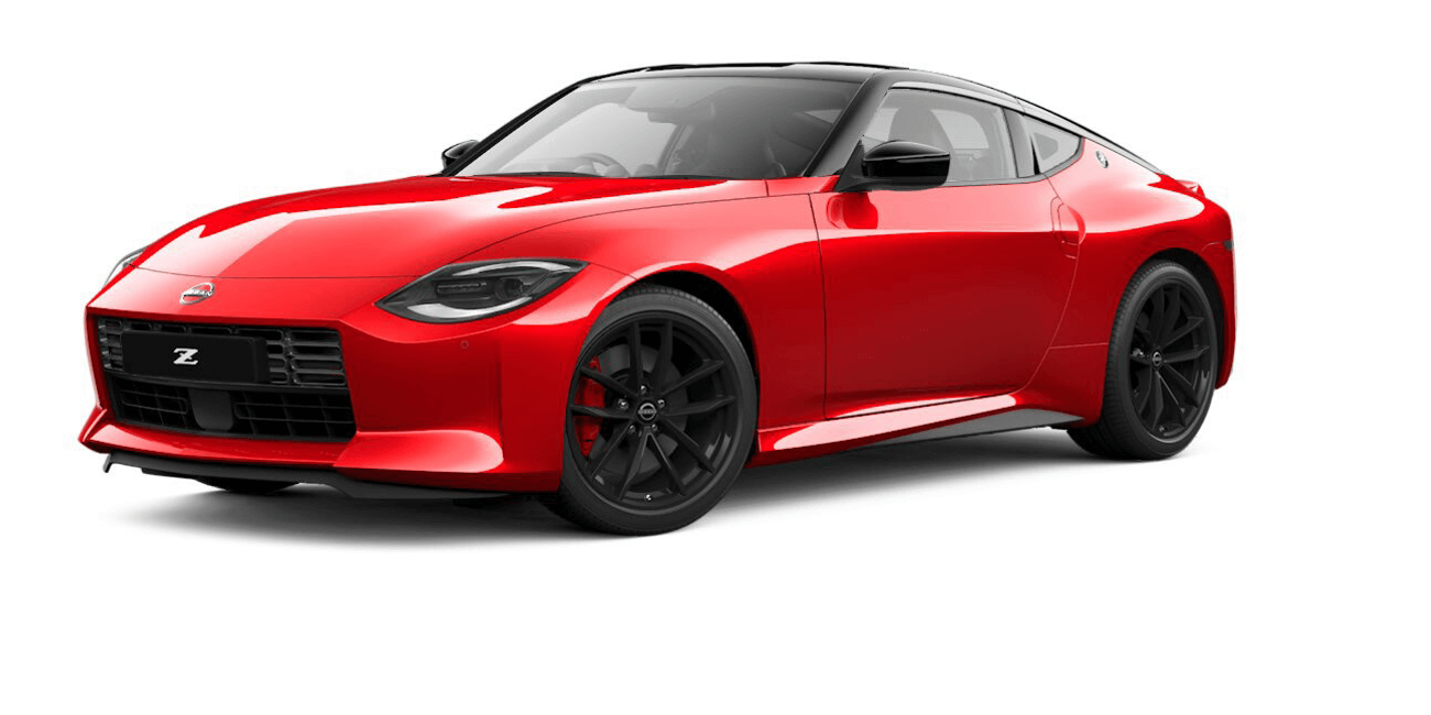 Nissan Passion Red with Super Black Roof