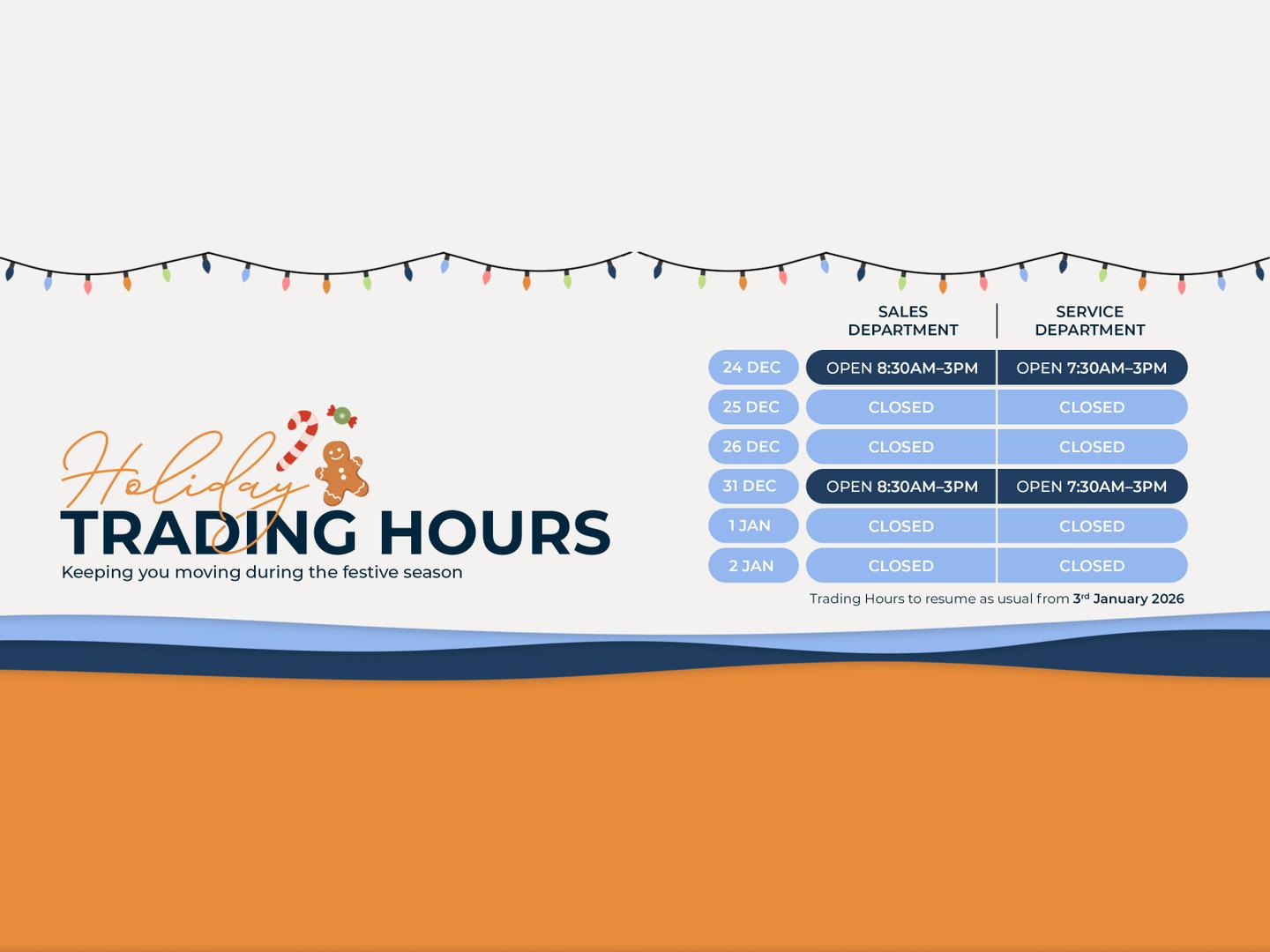 Holiday Trading Hours