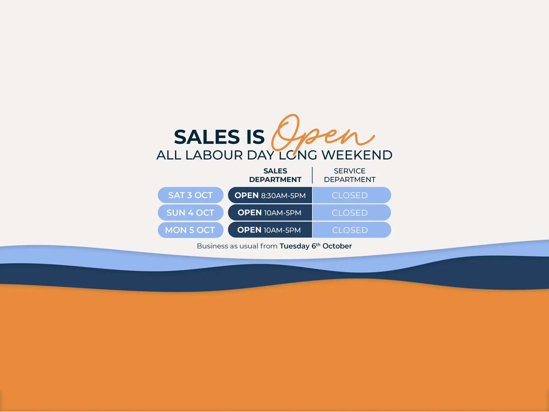 Labour Day Trading Hours