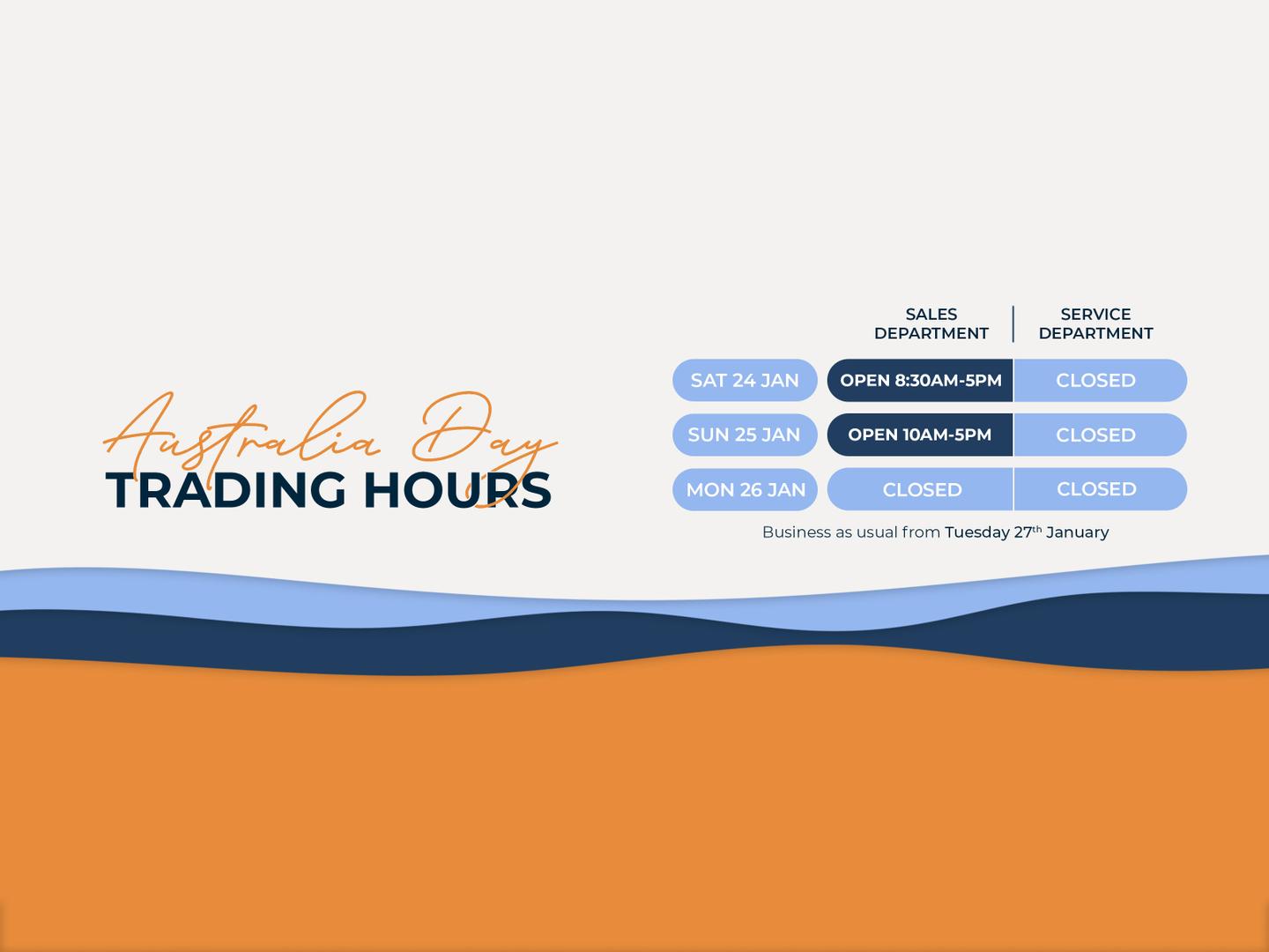 Australia Day Trading Hours